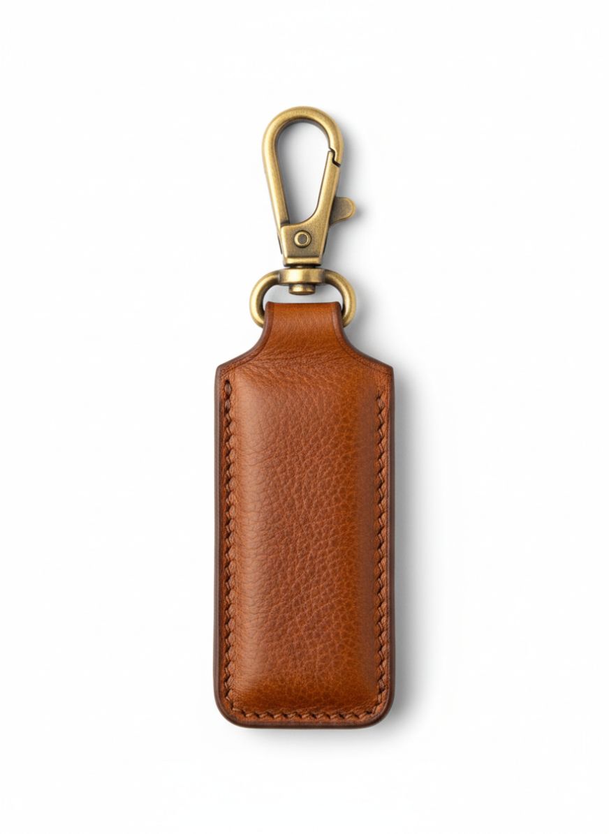 Full-Grain Leather Key Fob